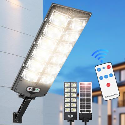 Solar Sensor Street Lamp Outdoor Super Bright 3 Modes Lighting Waterproof Security Lighting for Garden Patio Path Remote Control