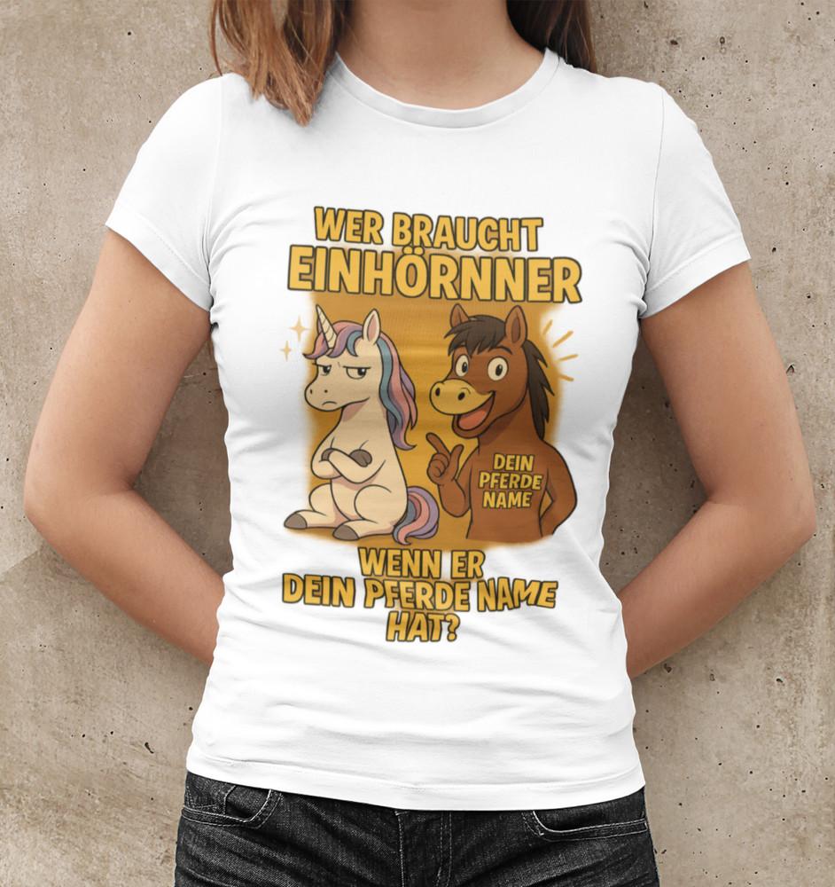 

Kein Einhorn Personalisiertes Pferde liebhaber Geschenk Pferdename Damen Shirt L