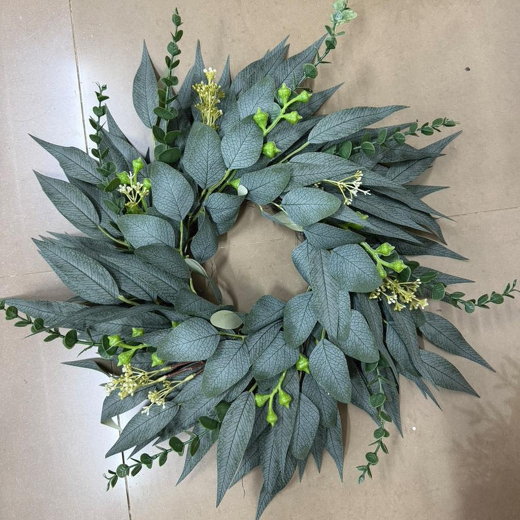 Artificial Wreath for Spring Summer Home Decor Wedding Wall Hanging 50cm