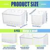 8 Pcs Storage Organizer Bins Wall Mounted Organizer Basket Clear Stackable Hanging Baskets Plastic Cabinet Door Organizer for Organizing for Wall