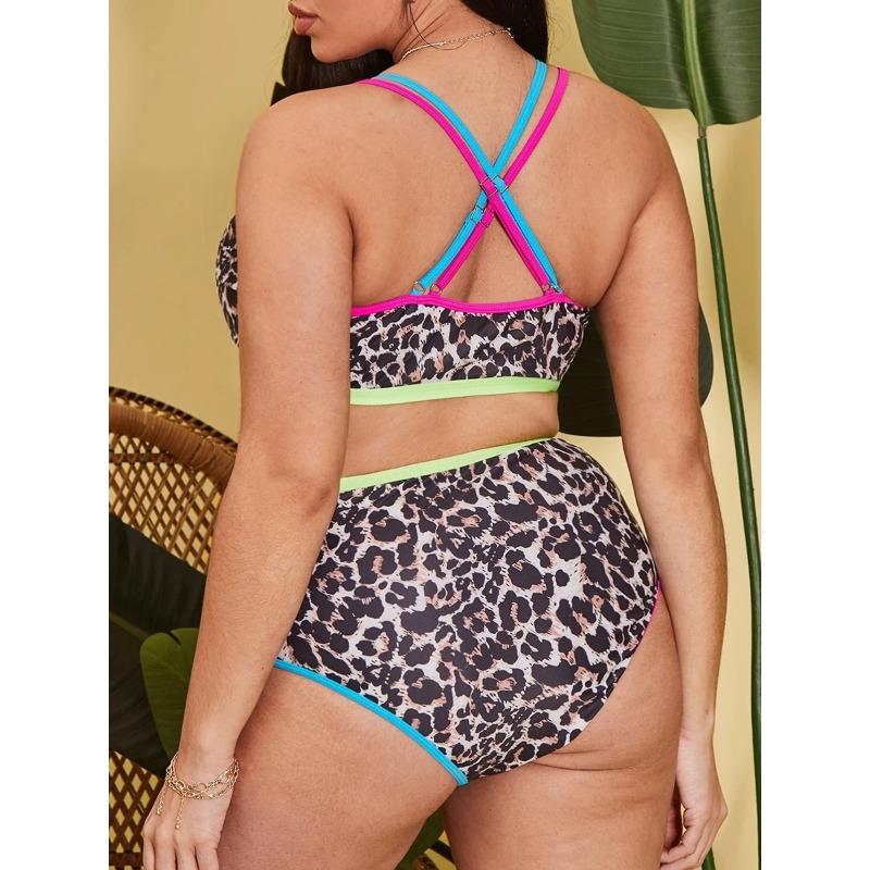 2025 Large Plus Size Bikinis High Waist Swimsuit Women Sexy Swimwear Female Bathers Bathing Swimming Swim Suit Summer Beachwear