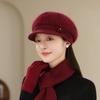New Rabbit Fur Hat Women's Knitted Wool Hat In The Elderly Warm Fleece Hat Cold Hat