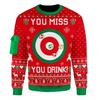 3d Print Santa Claus Playing Hockey Graphic Sweatshirts Men's Merry Christmas Crew Neck Pullover Sweater New In Xmas Hoodie