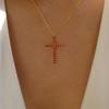 Wind Cross Necklace Personality Niche Diamond Jewelry Alloy Simple Pendant Female