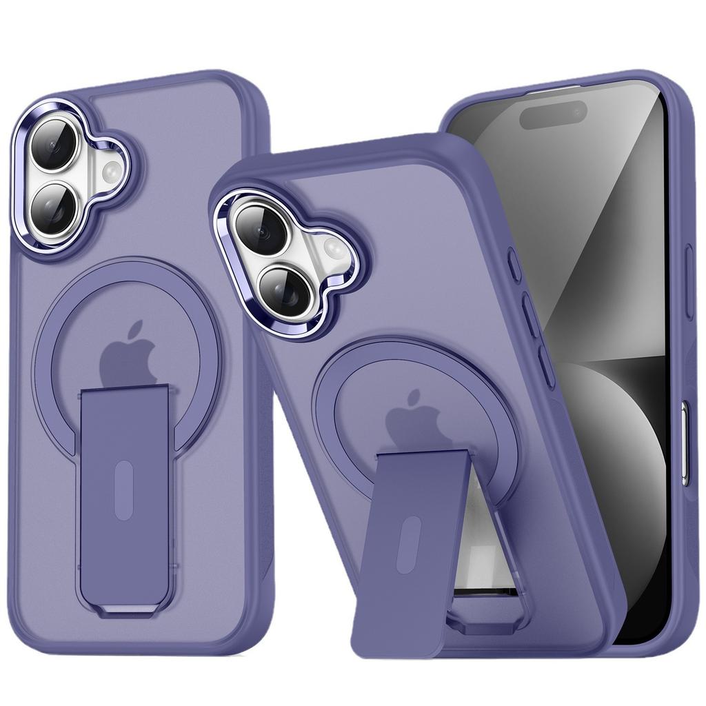 Extreme Magnetic Suction Bracket Suitable for Iphone16promax Mobile Phone Case Apple 15 Matte Skin-soft Hard Shell 16