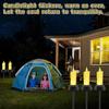 Solar Candle Light Outdoor Candle Ground Light Garden Decorative Light Camping Atmosphere Light