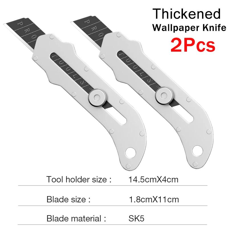New Portable Utility Knife Stainless Steel Wallpaper Unboxing Retractable Knife Paper Cutter Office School Stationery Supplies