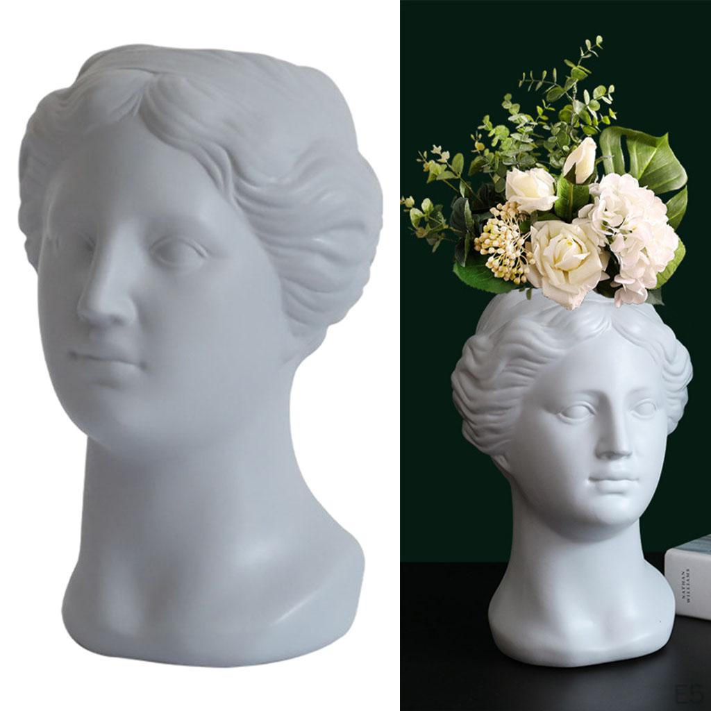 Hlava Hrnec er Váza na květiny Socha Figurky Držák na make-up Organizér Domácí Socha Ozdoba