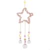 62KD Natural for raw Stone Amethyst Light Crystal Wind Chimes Pendant Dream Rainbow