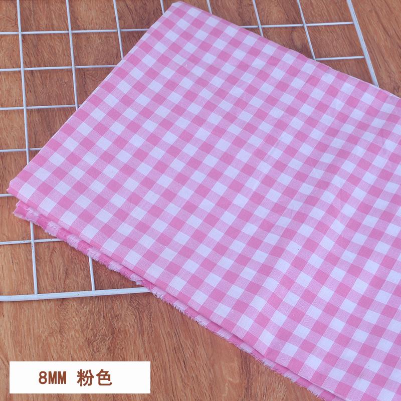 100% Bawełna Mała Krata Tkanina na Metr na Spódnice Ubrania Poszewki na Poduszki Szycie Oddychająca Sukienki Tkanina Różowy Żółty Przyjazna dla Skóry