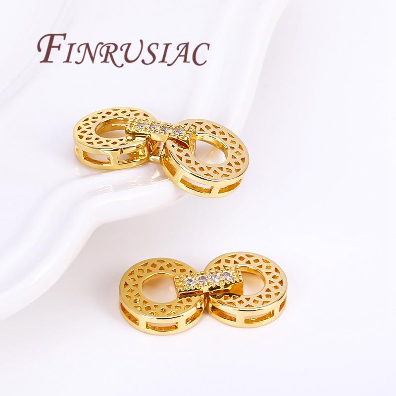 18K Gold Plated Clasp For Jewelry,Connectors For Bracelets,Fasteners Clasps,DIY Jewelry Accessories,Necklace Findings