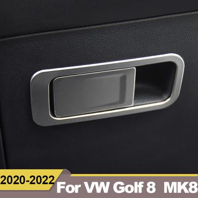 Para Volkswagen VW Golf 8 MK8 2022 Acero inoxidable Caja de almacenamiento para coche Manija de puerta Tazón de puerta Cubiertas Recortes Accesorios de estilo para coche