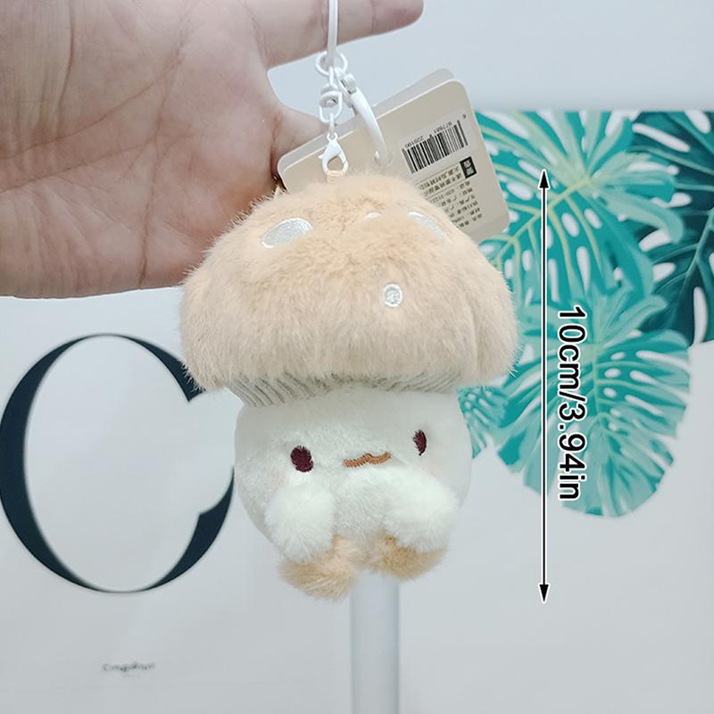 10Cm Cute Mushroom Doll, Plush Key Chain, Bag, Pen Case, Car Key Decoration. Creative Cute Plush Pendant, Birthday Gift