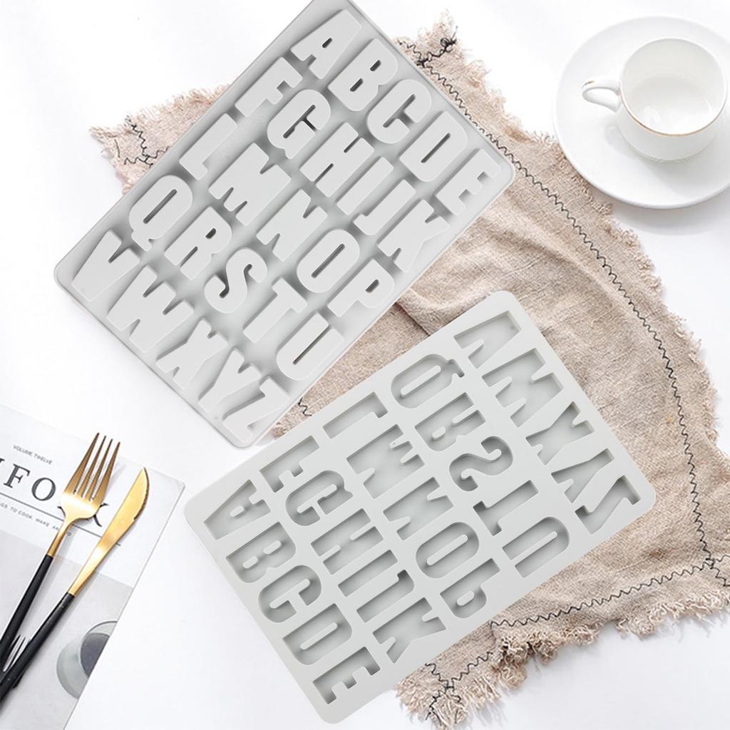 26 Cavity Alphabet Crayon Molds Letter Silicone Candy Mold For Candy