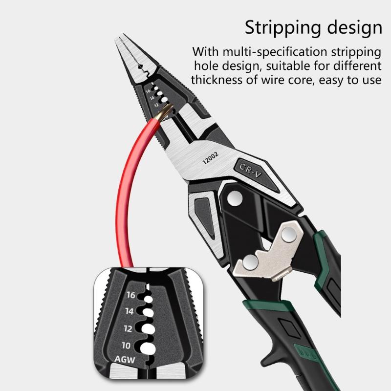 Versatile Multifunctional Combination Pliers With Ergonomic Grip For Home Repair Cable Cutters And Screw Gripping