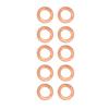 10Pcs M12 Copper Oil Drain Plug Washer Flat Sealing Gasket Ring Spacer for Oil Change