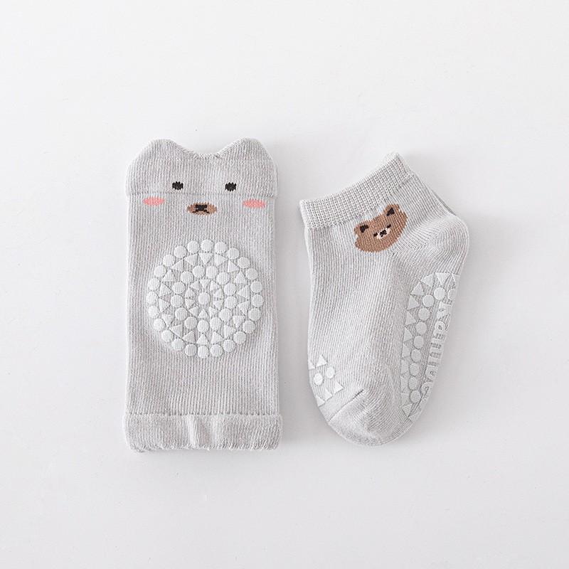 0-3 Years Old Children's Knee Pad Baby Floor Socks Set