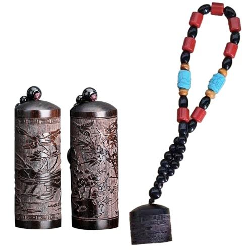 Felimoa Incense Holder with Drawstring Bag and Strap, Set of 2