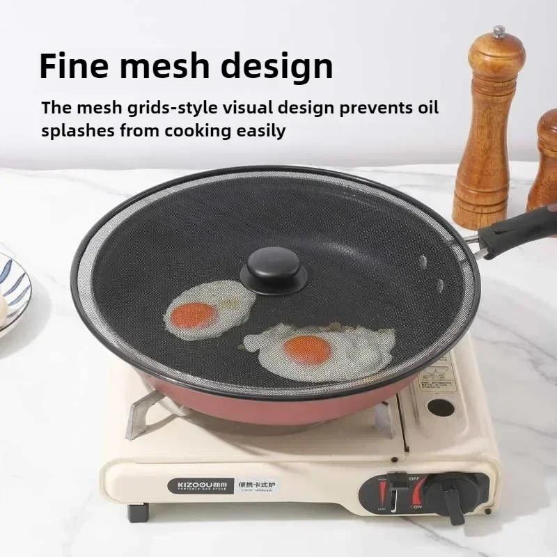 Oil Splatter Mesh Covers Kitchen Stove Stainless Steel Grease Guards Splash Proof Pan Protectors Frying Cooking Tool Accessories