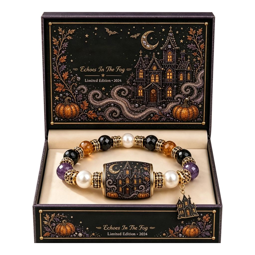 Halloween Beaded Bracelet for Women Cute Pumpkin Charm Jewelry for Party Gift