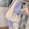 Polka dot canvas tote bag  new large-capacity casual versatile commuter women's portable shoulder bag bag