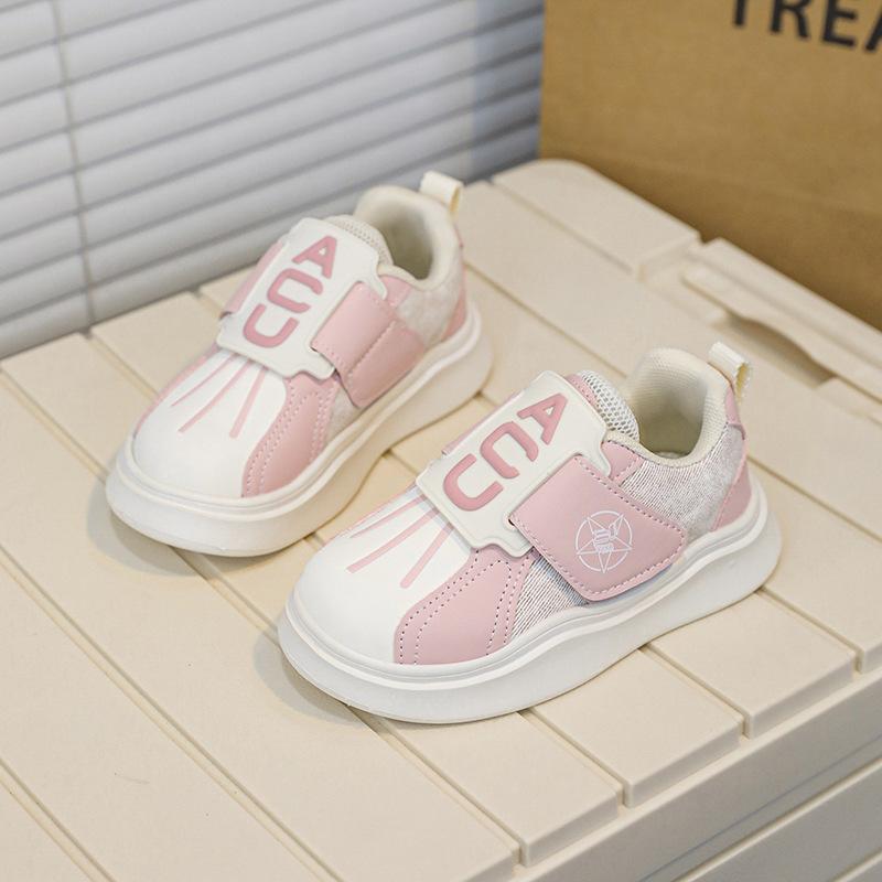 2025 autumn new classmates boys baby shoes medium children Velcro personalized fashion shoes girls board shoes