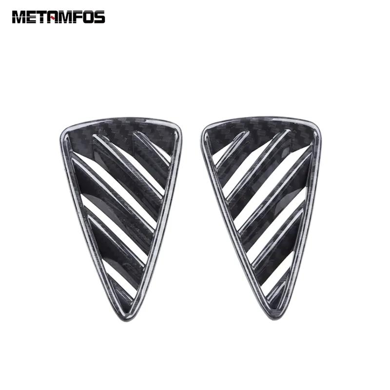 For Mazda CX-3 CX3 2014-   2024 Carbon Fiber Front Upper Air Condition AC Vent Outlet Cover Trim Sticker Car Styling