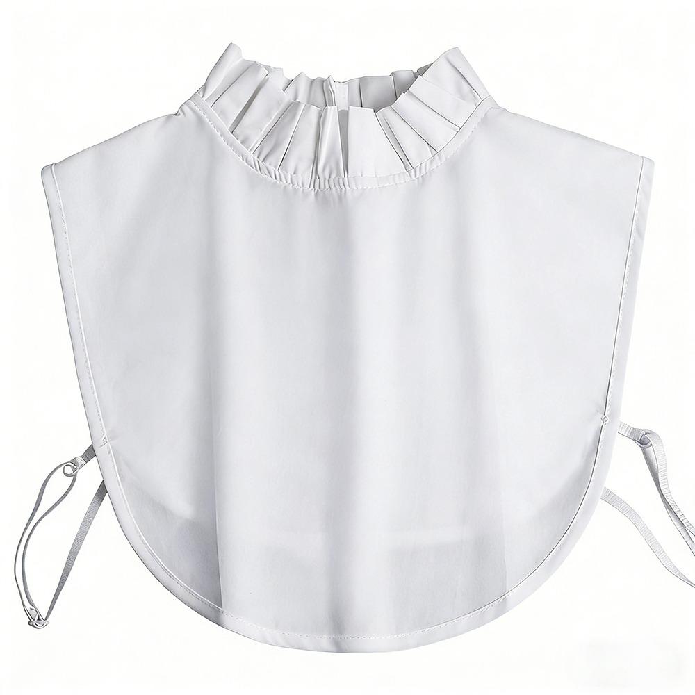 

New Fashion Detachable Fake Collar Ruffles White Black Neckline Half Shirt Women Girls білий