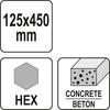 Hexagonal spatula width 125mm YT-47372 YATO