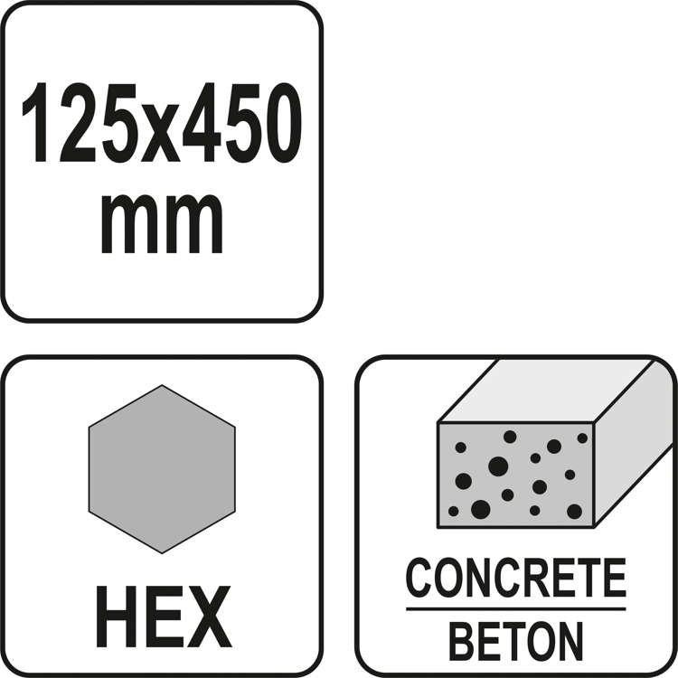 Hexagonal spatula width 125mm YT-47372 YATO