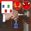 Mini Fidget Pop Bubble Keychain Toy Stress Relief Sensory Keyring Portable Silicone Popping Game for Kids and Adults with Clip Attachment