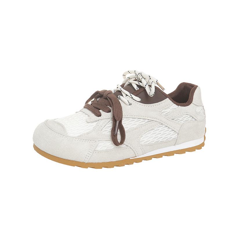 Net shoes flat-bottomed sports moral training shoes women's summer thin mesh breathable 2025 new popular casual Forrest Gump shoes