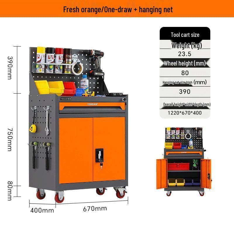 Mobile Tool Cart and Workbench for Auto Repair and Maintenance