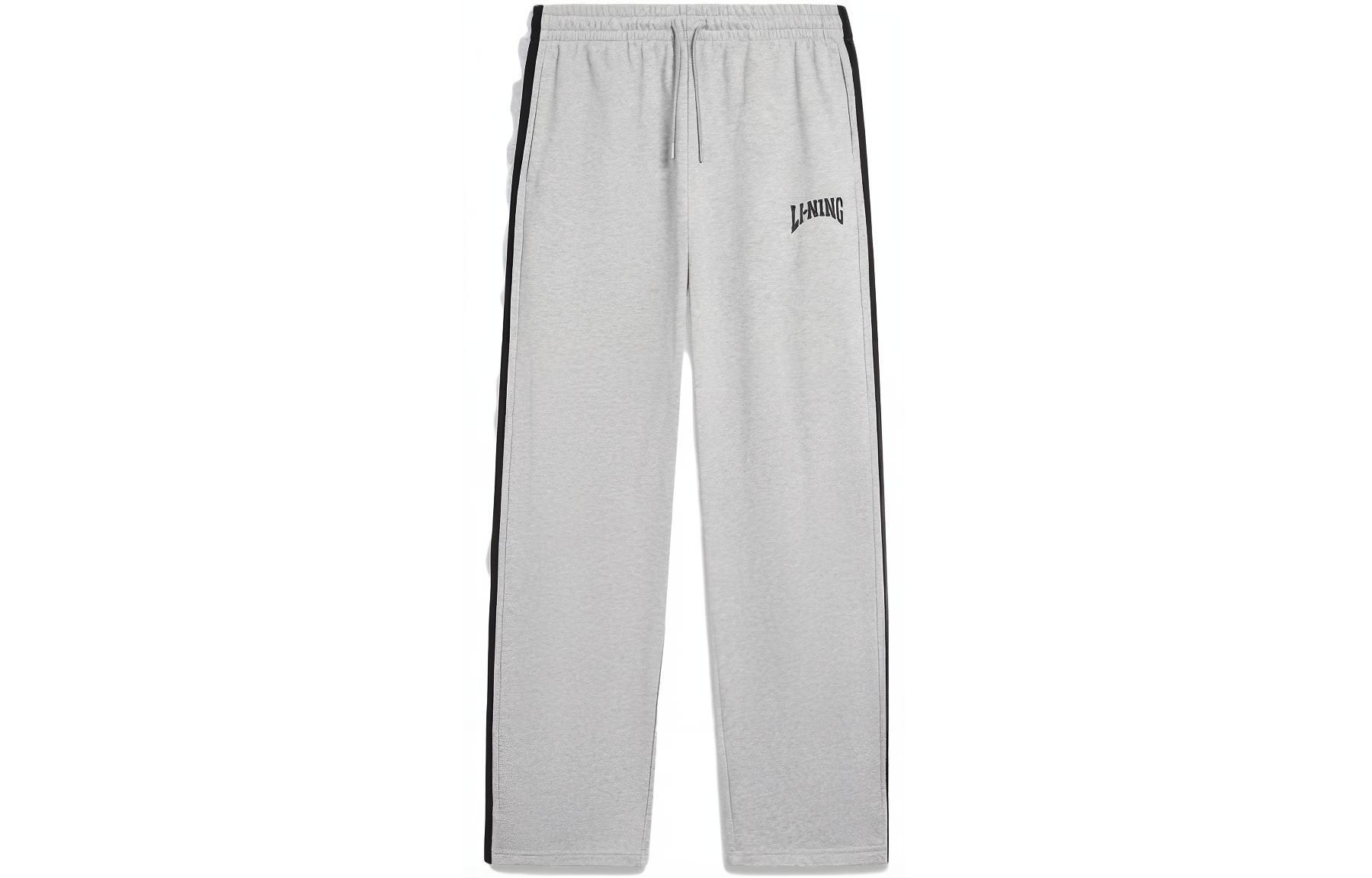 Li Ning Sports Fashion Collection Knitted Sweatpants Unisex Heather Gray AKLU867-2 M