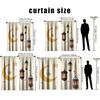2pcs Cute Crescent Moon & Lantern Curtains Islamic Festival Design Sheer Light-Filtering Fabric Living Room Bedroom Window Decor