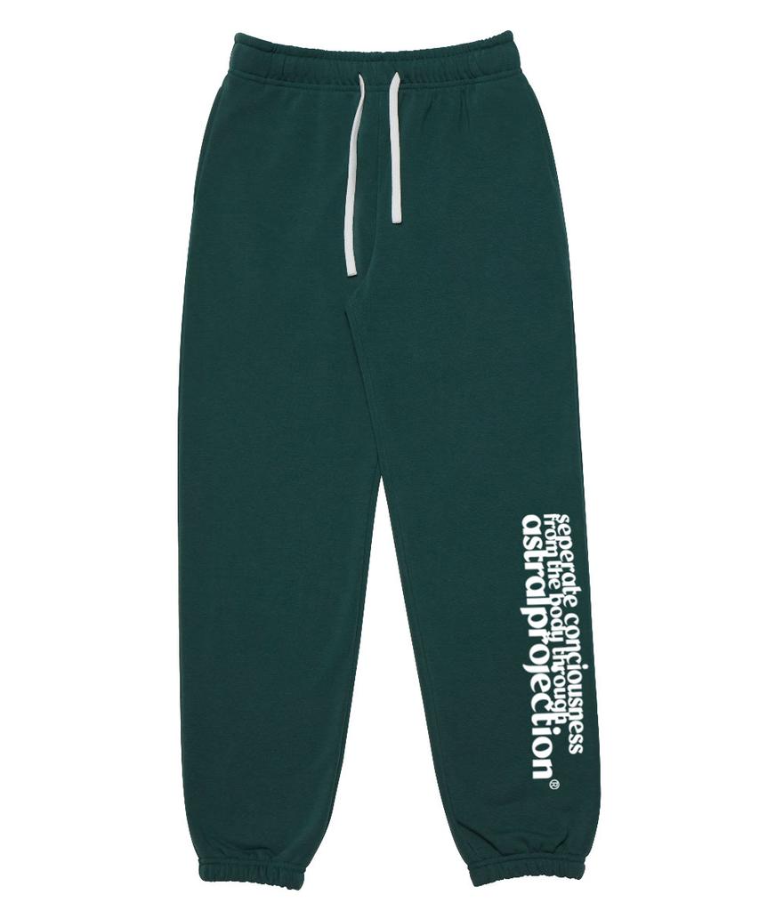ASTRAL PROJECTION Astral Lettering Comfortable Training Sweat Jogger Pants_Green