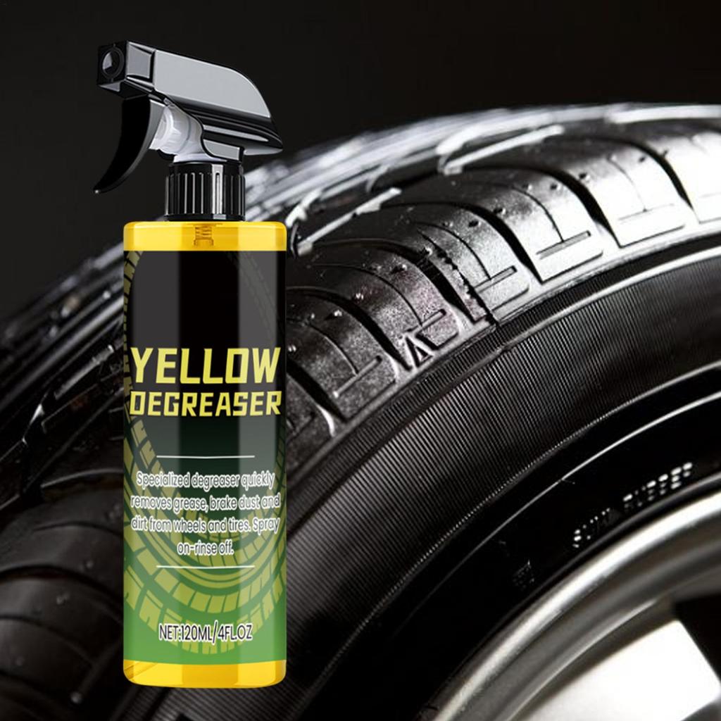 Tire Cleaner Spray 120ml Tire Cleaning Spray Wheel Gloss Restoration For Outdoor Garage Car Truck SUV Sedan Vehicle Automotive