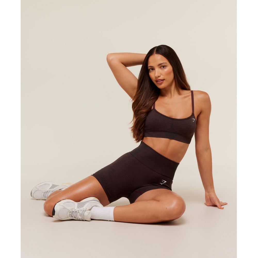 Gymshark Vital Sports Bra Rich Maroon Marl B1c5g Nc65