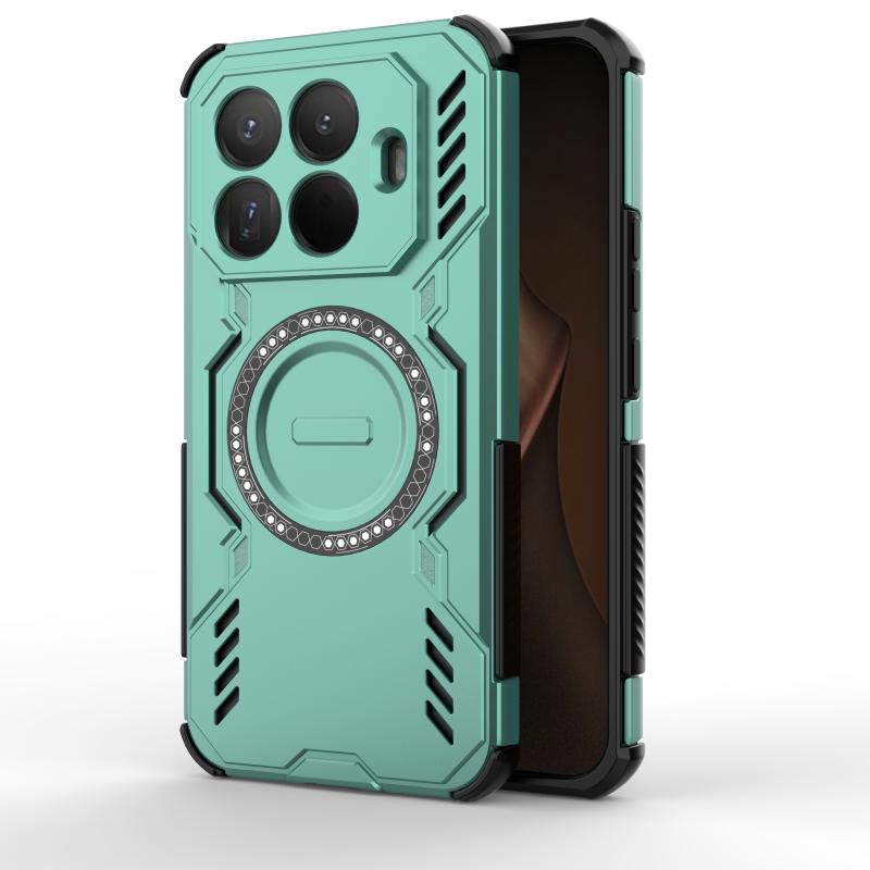 Heat Dissipation Armor Shockproof Magnetic Case For Xiaomi 15T Pro Four Corner Airbags Anti-fall TPU Frame Plastic Back Cover