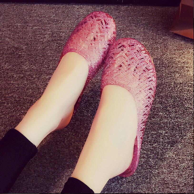 Fashion Close toe Women Slippers Woman Crystal Jelly Summer Shoes  Indoor Home Slides for Female Beach Shoes Antiskid Black Gold Red