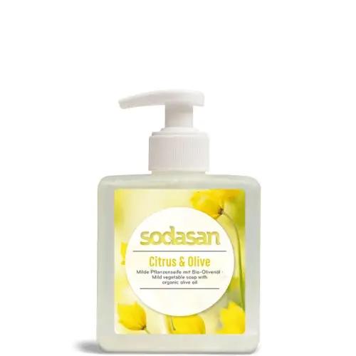 Органическое жидкое мыло Citrus-Olive бактерицидное с цитрусовым и оливковым маслом SODASAN 300 мл