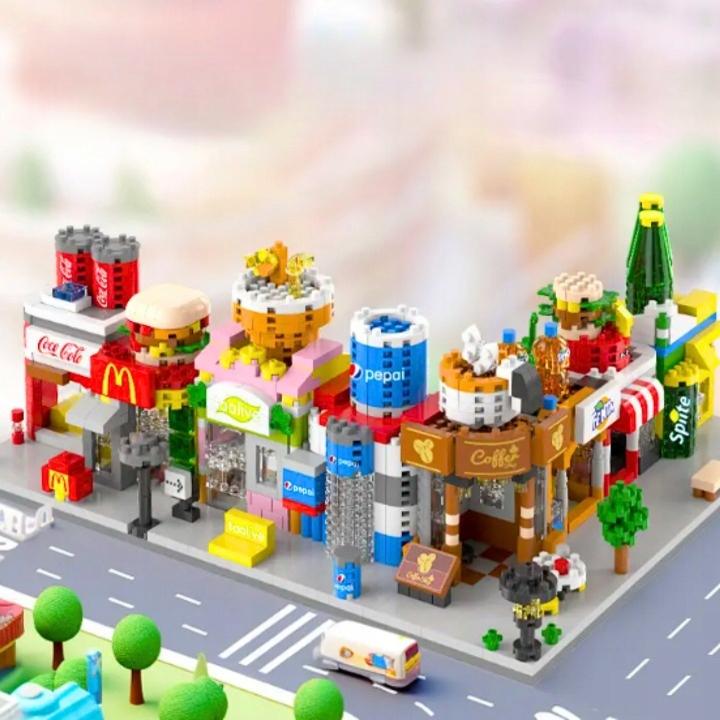 Construction Bricks Shop Coffee Shop Set 269 Pcs.