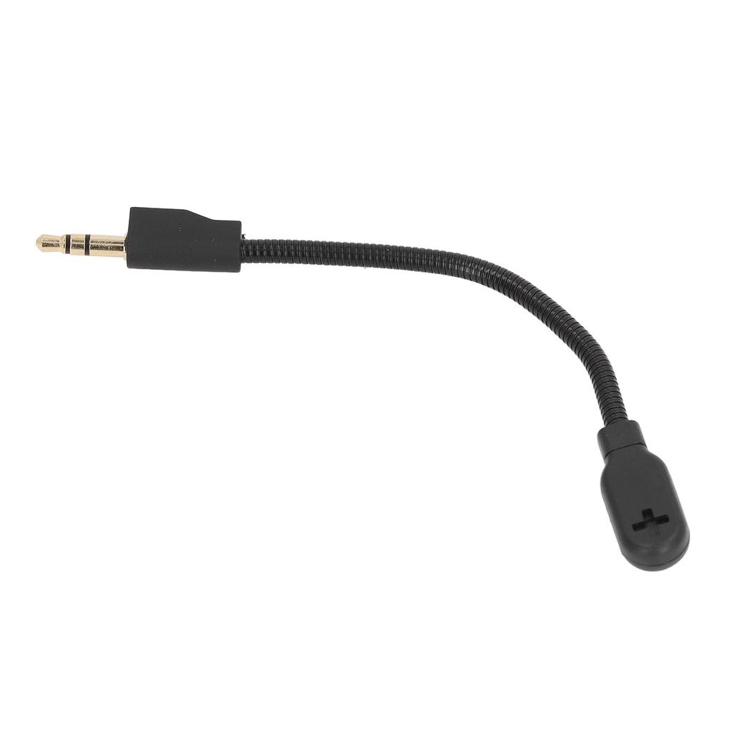 Ersatz-Spielmikrofon mit Schaumstoffabdeckung 3,5-mm-Klinke Geräuschunterdrückung Abnehmbarer Mikrofonarm für kabelloses Gaming-Headset