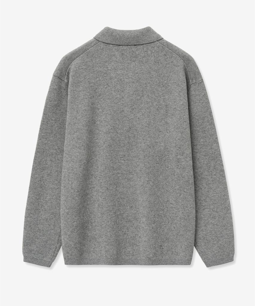 Tienjiti Essential Polo Knit Top (Grey) Tnsw5F110G2