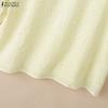 ZANZEA Women Casual Round Neck Lace Crochet Patchwork Summer Short Sleeve Blouse