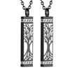 2Pieces Memorial Jewelry Engravable Necklace Stainless Steel Keepsake Pendant Necklace for Pet Ashes Preservation