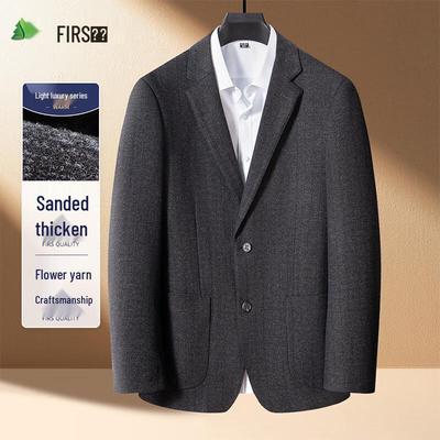 Shanshan Men's Brushed Thickened Suit Jacket