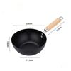 Classic Non-Stick Iron Pan Mini Wok Frying Pan Non-Stick Iron Pan Portable Camping Wok Kitchen Wooden Handle 20/22/28cm