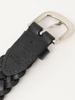 [BEAMS HART] Leather Belt, Leather Mesh Belt, Men's, BLACK, Size M