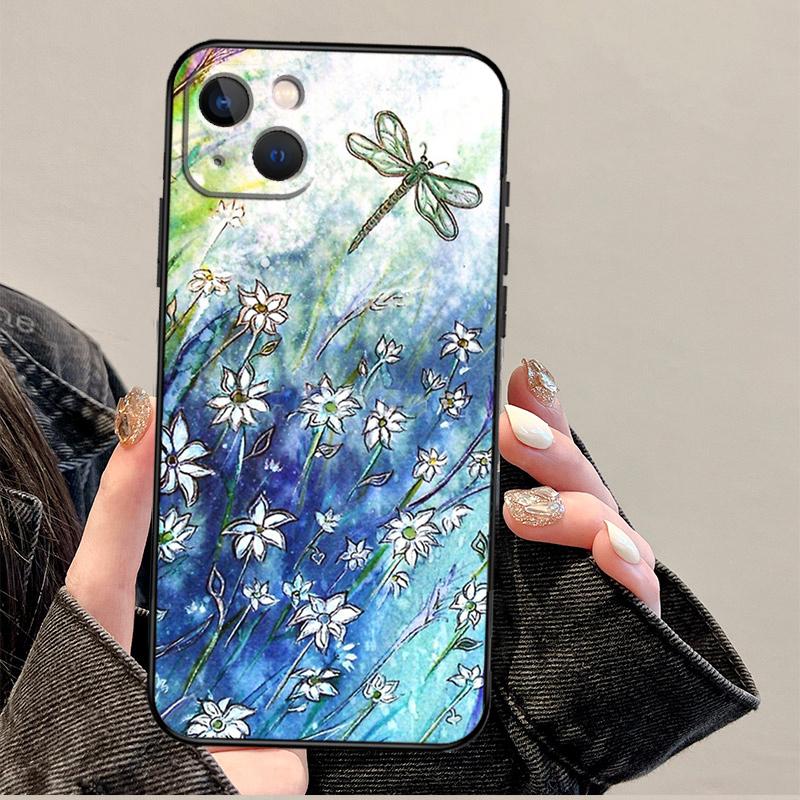 

Dragonfly Insect Pattern Phone Case For iPhone 17 Pro Max 14 13 12 11 15 16 Pro Max mini 15 Plus 16e 17 Air Cover iPhone 17 Air